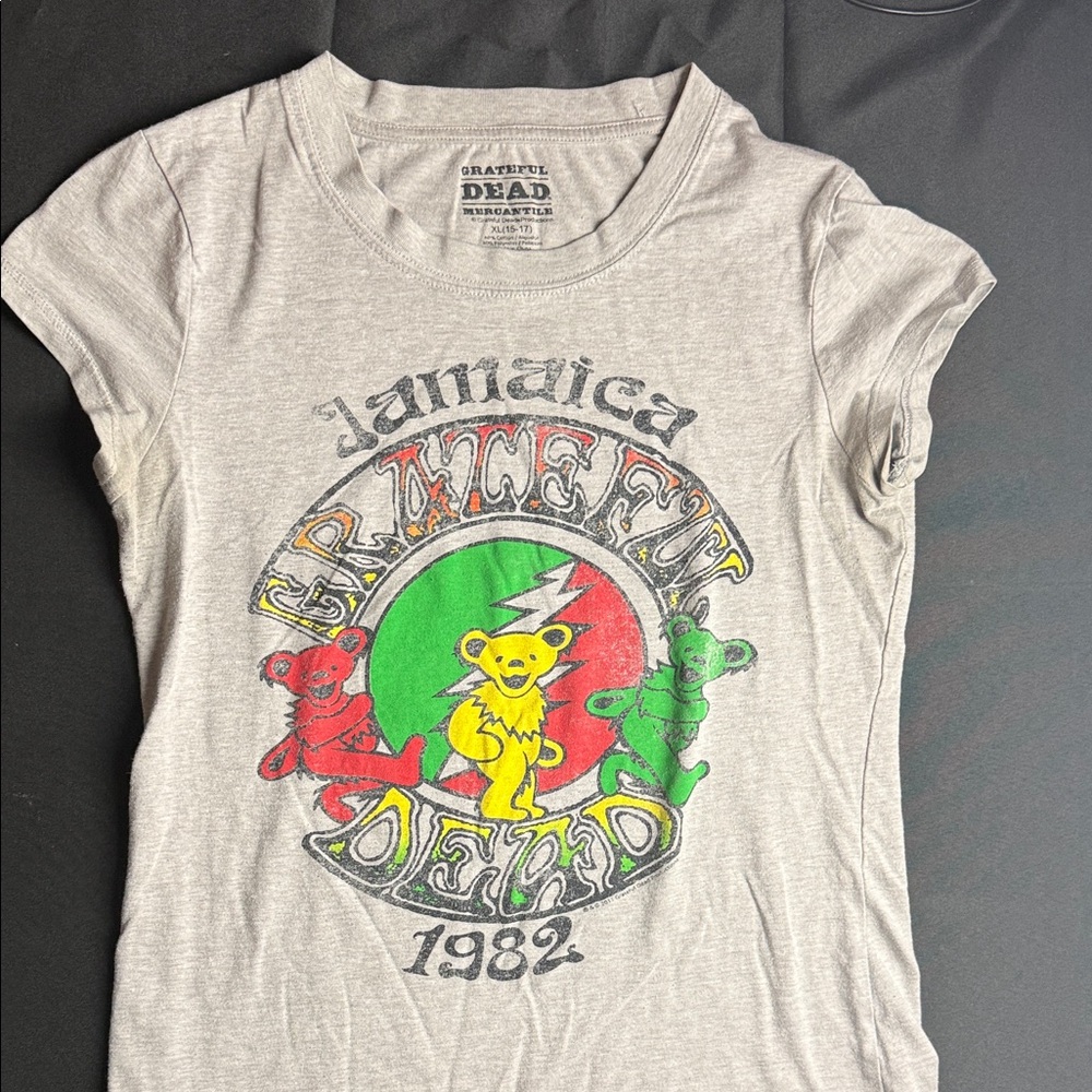 Grateful Dead Light Gray Jamaica 1982 Dancing Bears Tee